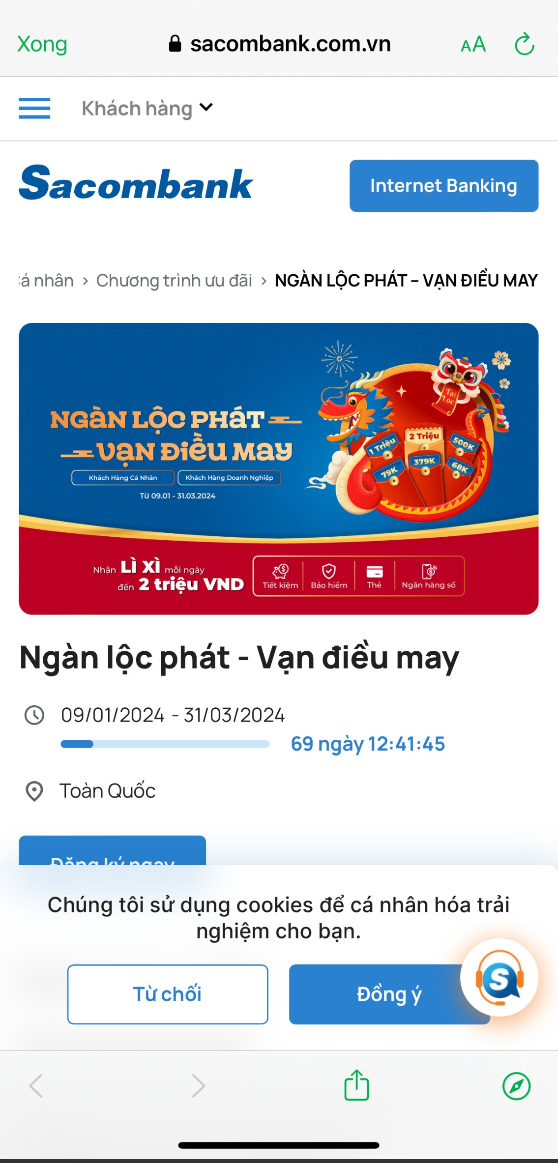 Sacombank Website